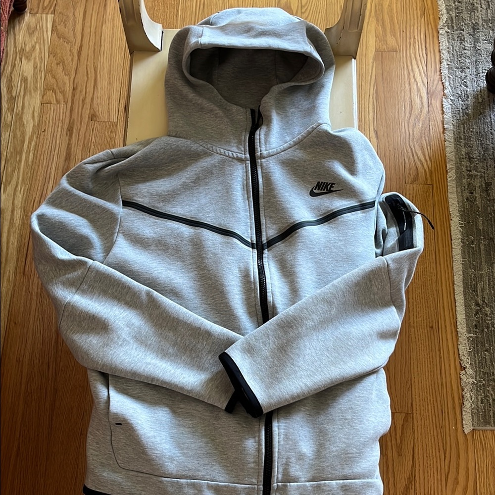 Nike tech Gray Zip-Up Hoodie